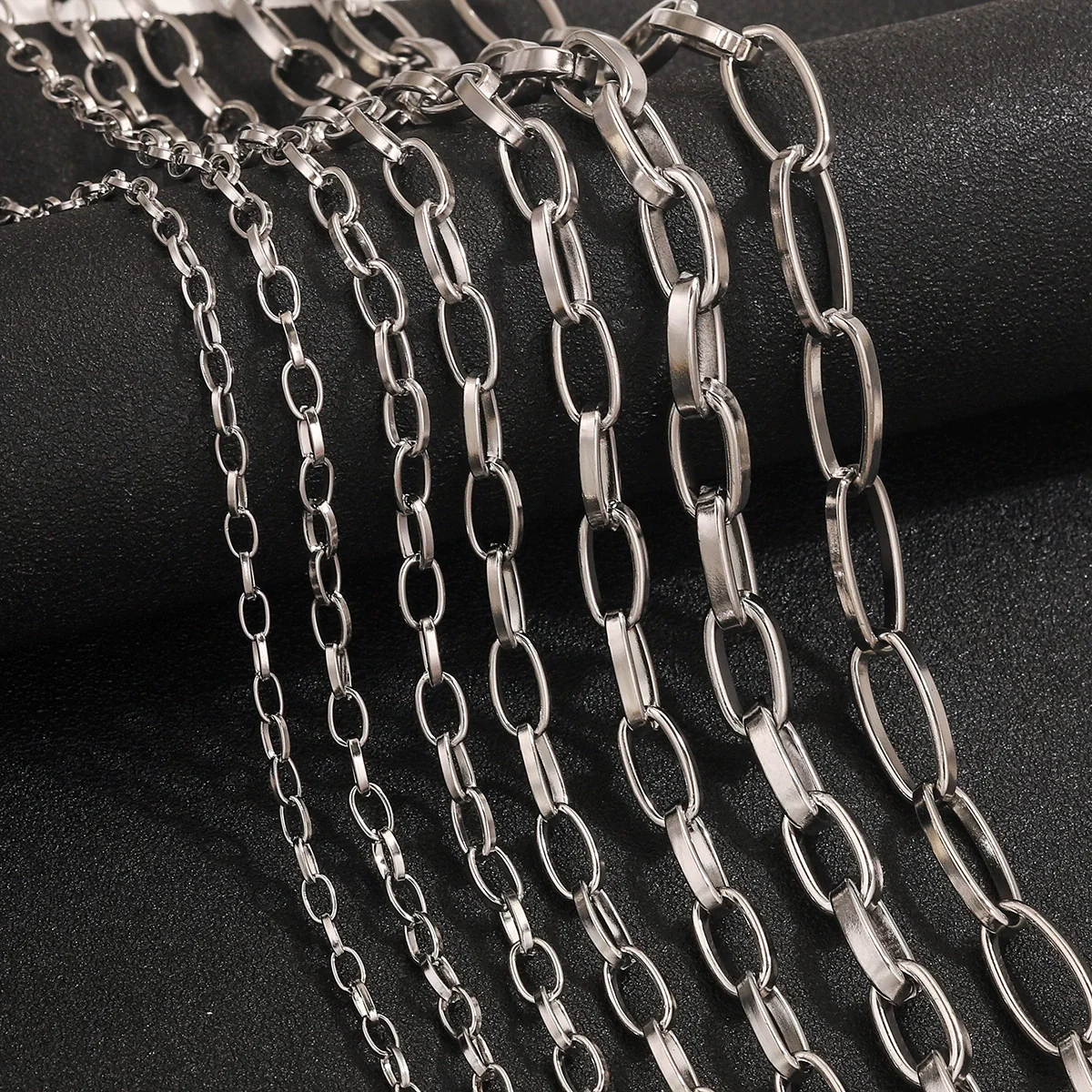 Metal O Shaped Oval Stainless Steel Chain Electroplated Diy Bracelet And Pearl Necklace Lengthening Accessory