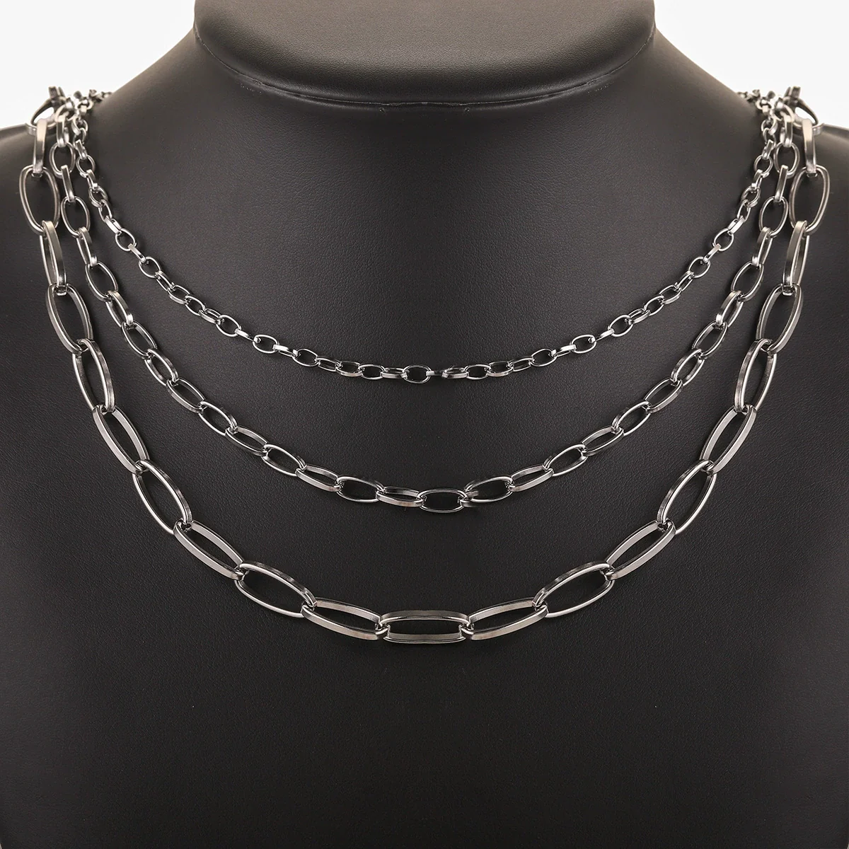 Metal O Shaped Oval Stainless Steel Chain Electroplated Diy Bracelet And Pearl Necklace Lengthening Accessory - Image 3