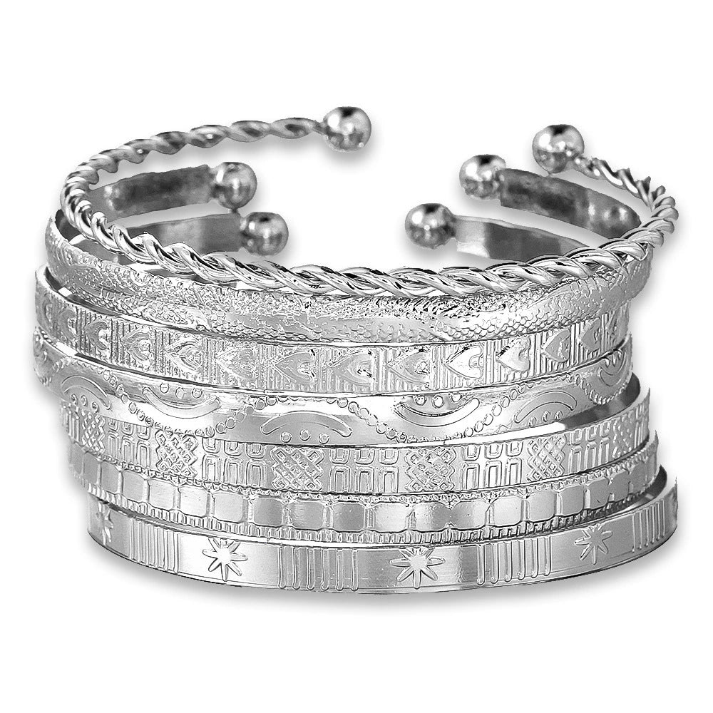 Metal Open Bracelet Iron Alloy Geometric Electroplated For Women And Unisex - Image 27
