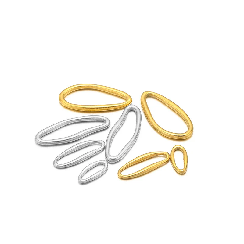 Metal Oval Specialshaped Ring Jewelry Accessories Electroplated Pendant For Diy Earrings Bracelet Necklace