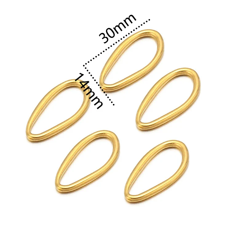 Metal Oval Specialshaped Ring Jewelry Accessories Electroplated Pendant For Diy Earrings Bracelet Necklace - Image 10
