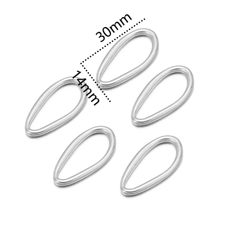 Metal Oval Specialshaped Ring Jewelry Accessories Electroplated Pendant For Diy Earrings Bracelet Necklace - Image 11