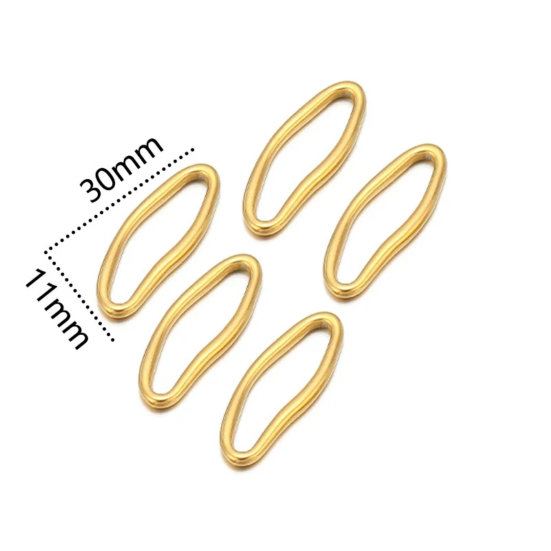 Metal Oval Specialshaped Ring Jewelry Accessories Electroplated Pendant For Diy Earrings Bracelet Necklace - Image 12