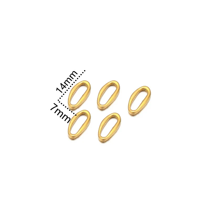 Metal Oval Specialshaped Ring Jewelry Accessories Electroplated Pendant For Diy Earrings Bracelet Necklace - Image 6