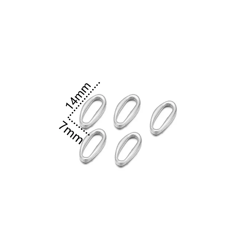 Metal Oval Specialshaped Ring Jewelry Accessories Electroplated Pendant For Diy Earrings Bracelet Necklace - Image 7