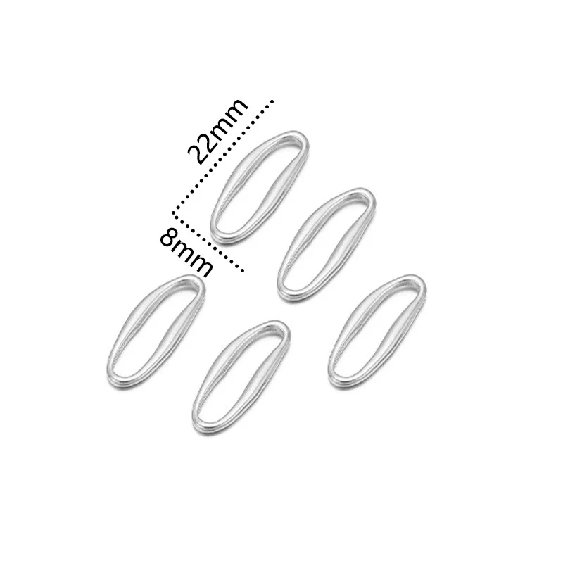 Metal Oval Specialshaped Ring Jewelry Accessories Electroplated Pendant For Diy Earrings Bracelet Necklace - Image 9