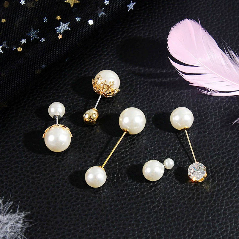 Metal Pearl Zircon Flower Collar Pin Brooch With Electroplating - Image 10