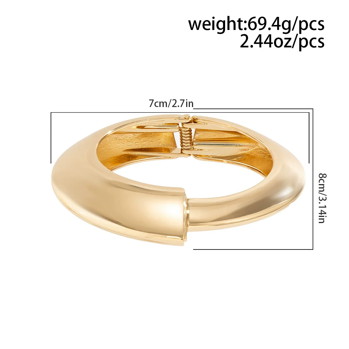 Metal Pleated Open Bracelet For Women With Liquid Metal And Imitation Pearl In Ins Style Electroplated - Image 7