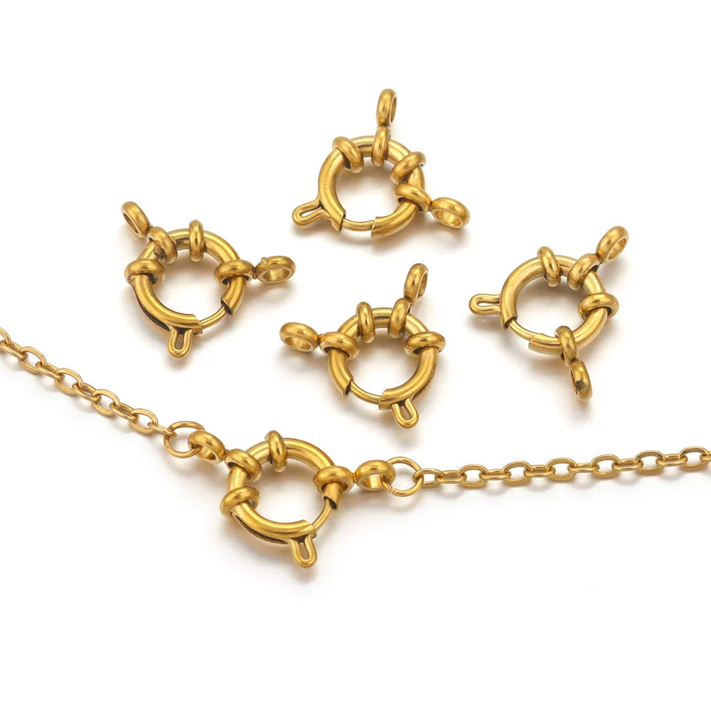 Metal Round Slingshot Buckle Spring Buckle Necklace And Bracelet Connection Buckle Electroplated Diy Jewelry Accessories - Image 2