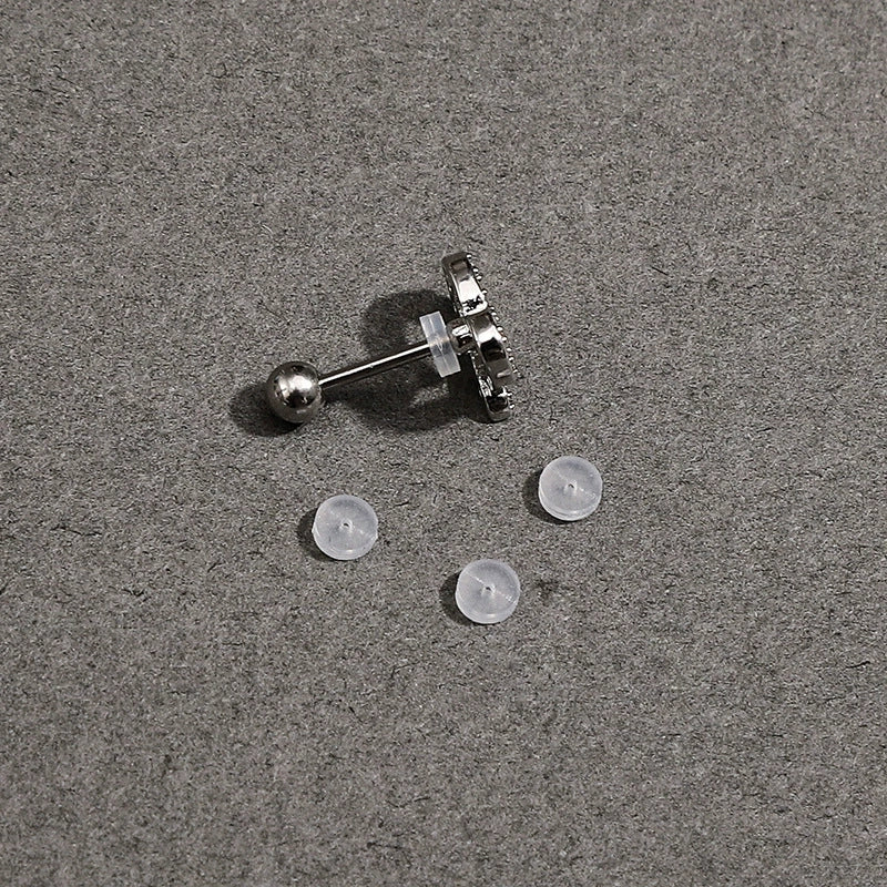 Metal Simple Style Silicone Transparent Ear Pad Ear Nail Ufo Spacer Lip Nail Navel Nail Ear Bone Nail Antiinvagination Earrings - Image 11
