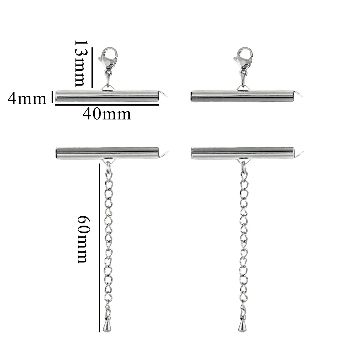 Metal Stainless Steel Bead Chain Tube Bracelet Necklace Electroplating Diy Jewelry Accessories - Image 15