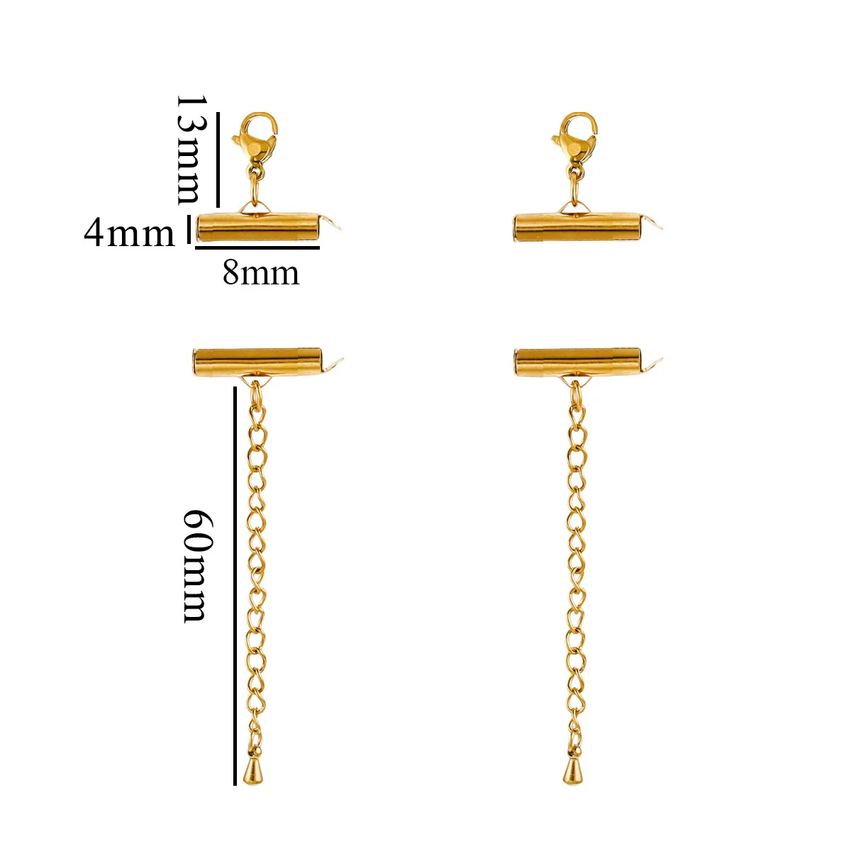 Metal Stainless Steel Bead Chain Tube Bracelet Necklace Electroplating Diy Jewelry Accessories - Image 17