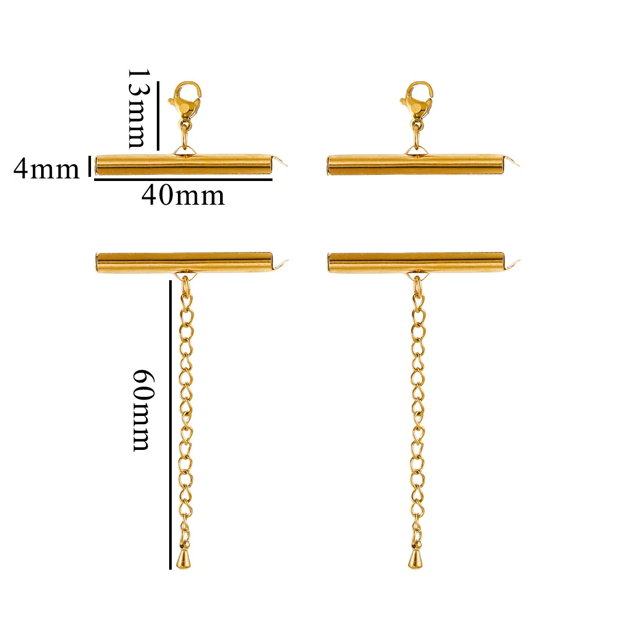 Metal Stainless Steel Bead Chain Tube Bracelet Necklace Electroplating Diy Jewelry Accessories - Image 25