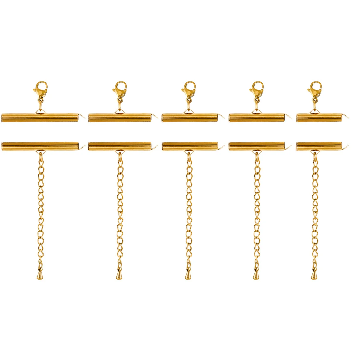 Metal Stainless Steel Bead Chain Tube Bracelet Necklace Electroplating Diy Jewelry Accessories - Image 4