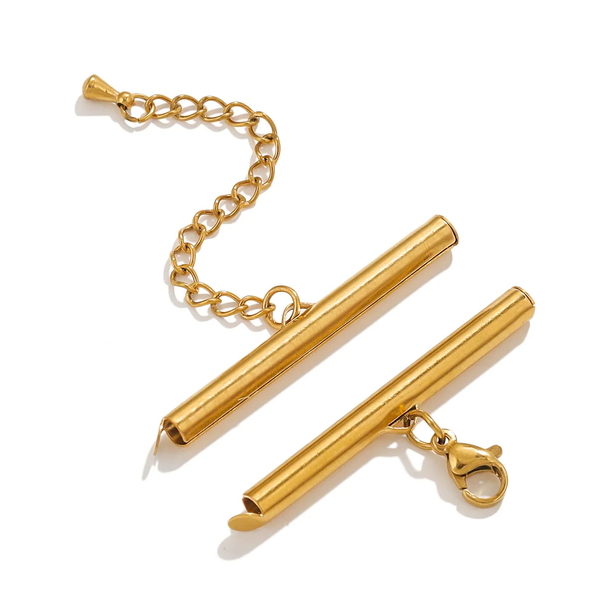 Metal Stainless Steel Bead Chain Tube Bracelet Necklace Electroplating Diy Jewelry Accessories - Image 5