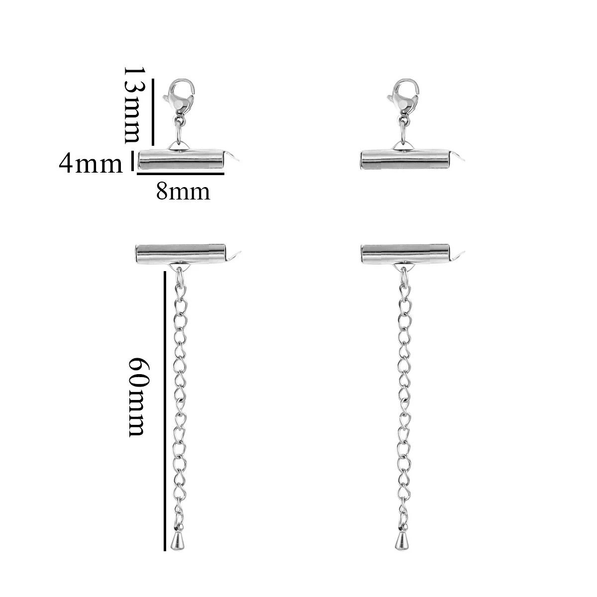 Metal Stainless Steel Bead Chain Tube Bracelet Necklace Electroplating Diy Jewelry Accessories - Image 7