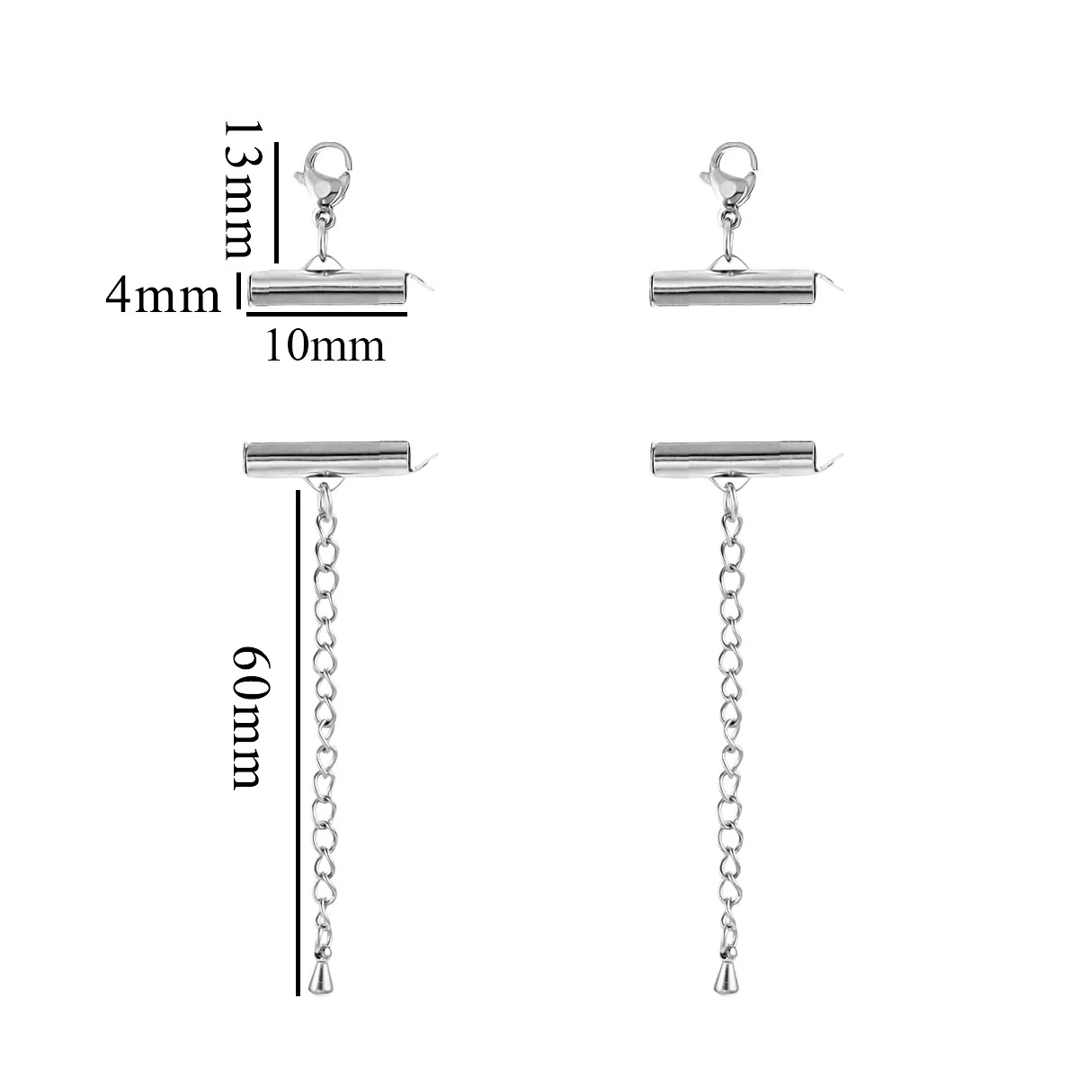 Metal Stainless Steel Bead Chain Tube Bracelet Necklace Electroplating Diy Jewelry Accessories - Image 8