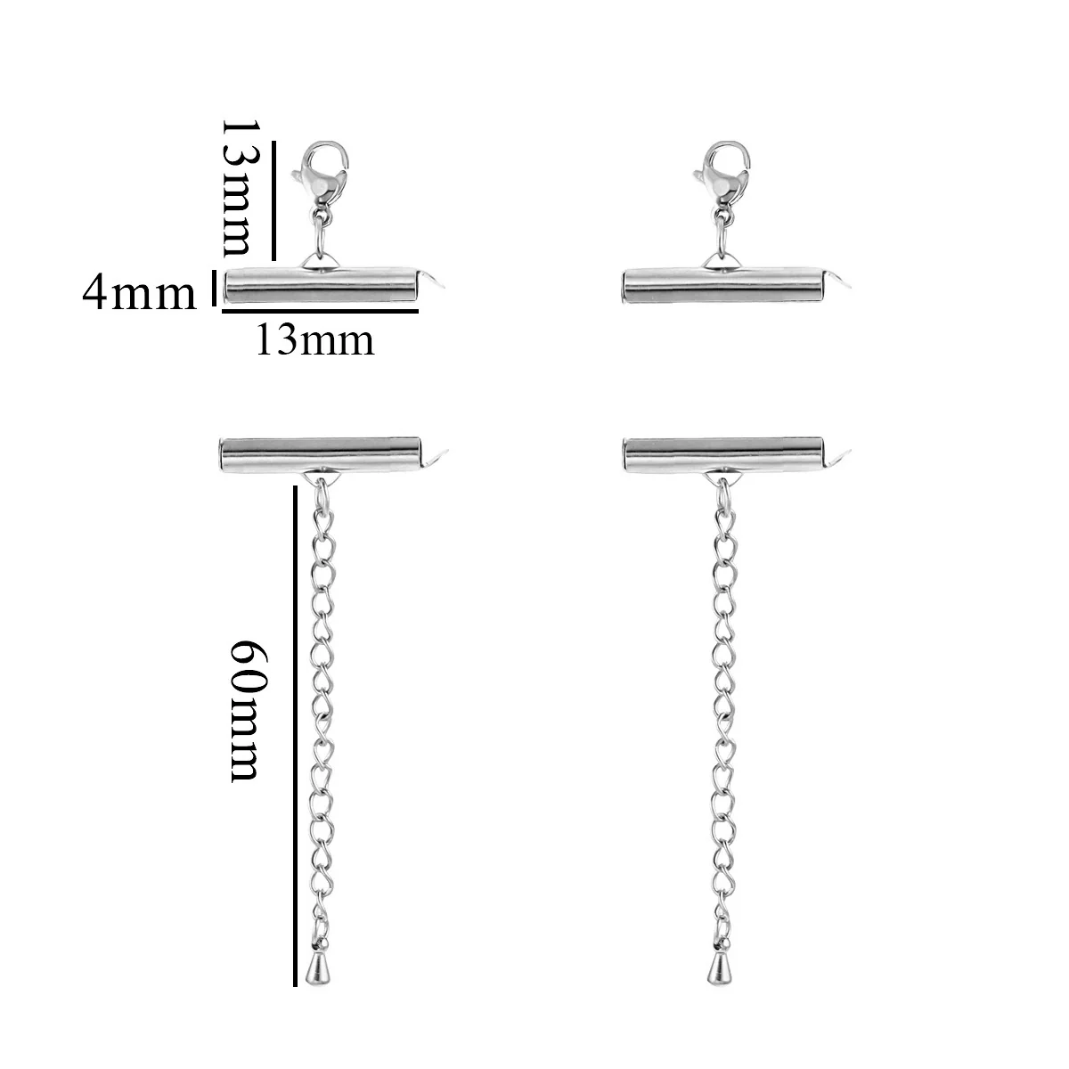 Metal Stainless Steel Bead Chain Tube Bracelet Necklace Electroplating Diy Jewelry Accessories - Image 9