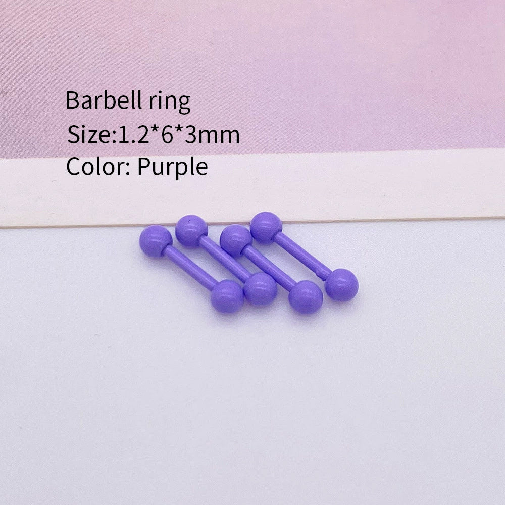 Metal Stainless Steel Geometric Painted Baking Varnish Unisex Body Piercing Earrings Jewelry - Image 10