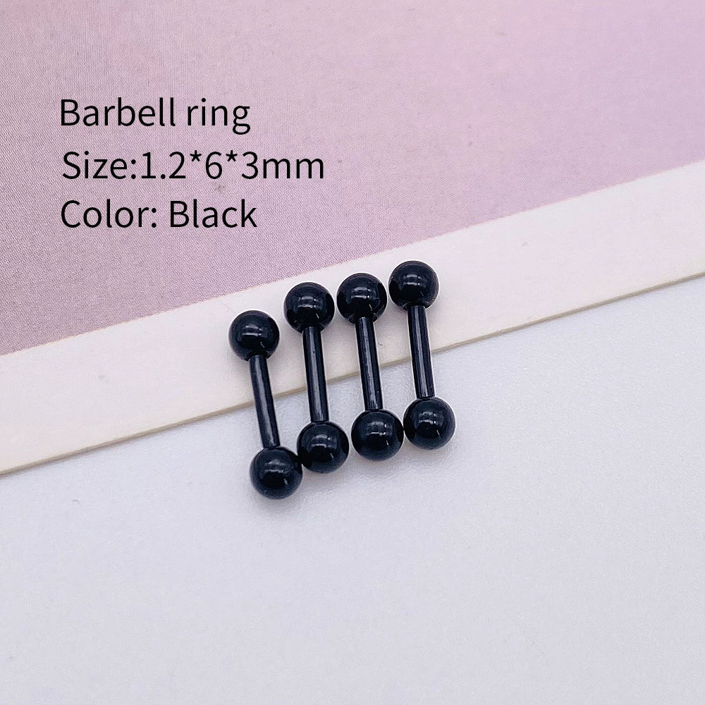 Metal Stainless Steel Geometric Painted Baking Varnish Unisex Body Piercing Earrings Jewelry - Image 9