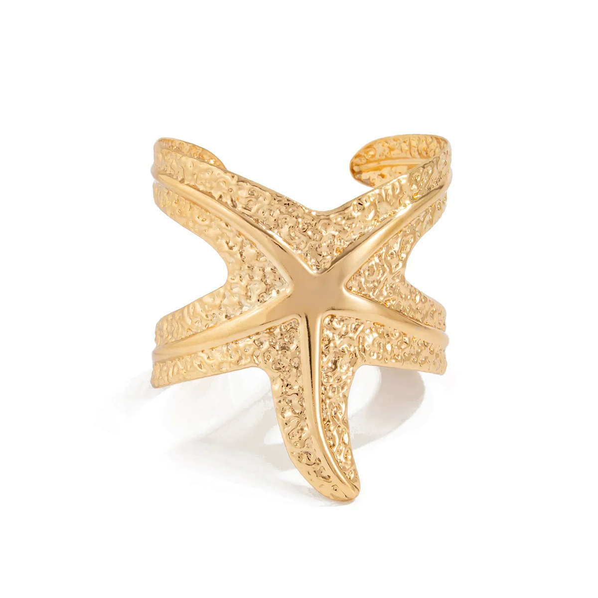 Metal Starfish Bracelet With Exaggerated Design Electroplated Iron For Women - Image 5