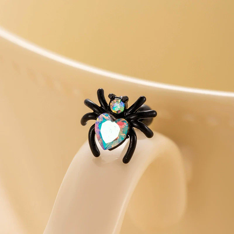 Metal Titanium Steel Women's Punk Style Animals Zodiac Zircon Set Ear Bone Ear Nail Double Head Screw Earrings - Image 3