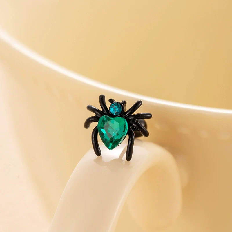 Metal Titanium Steel Women's Punk Style Animals Zodiac Zircon Set Ear Bone Ear Nail Double Head Screw Earrings - Image 5