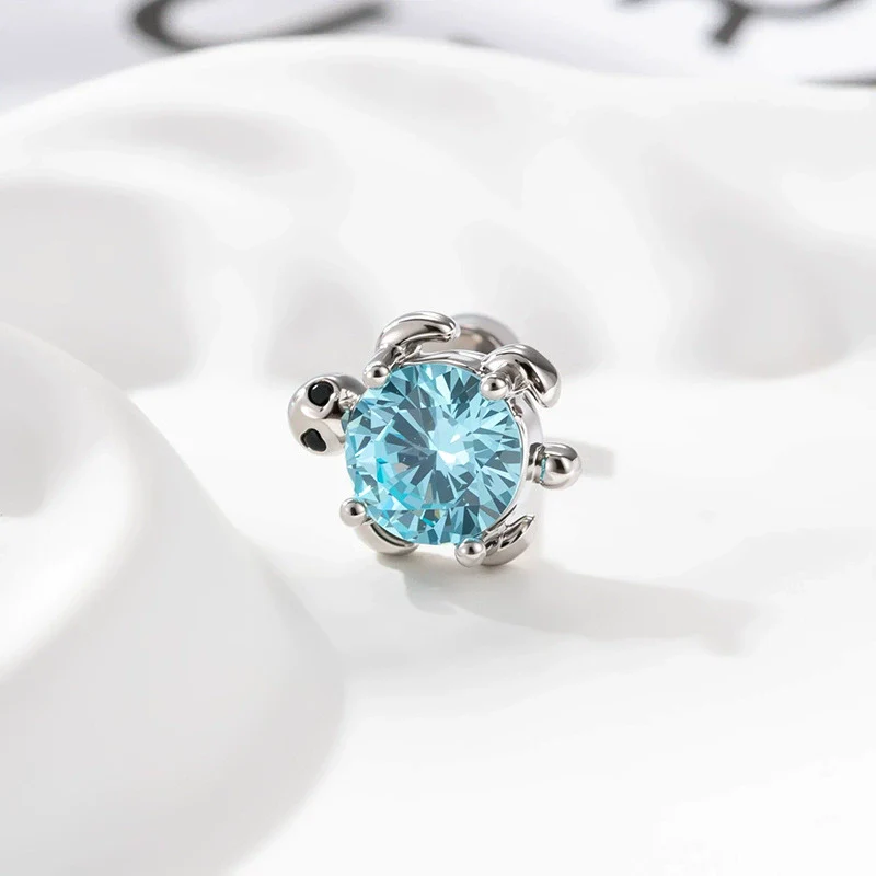 Metal Turtle Inlaid Zircon Cartilage Piercing For Women Fashion Design - Image 9