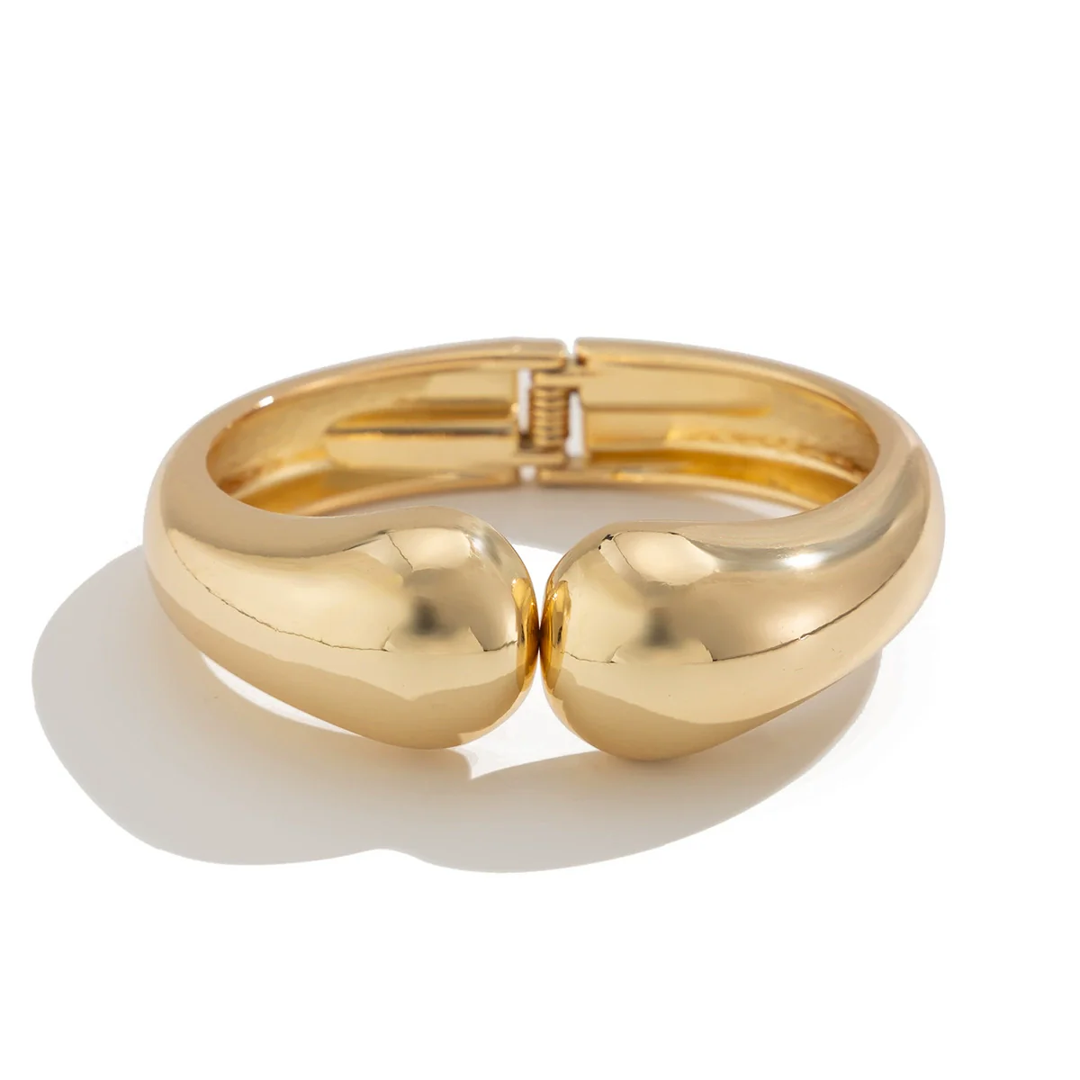 Metal Water Drop Hug Stacking Bracelet For Women Futuristic Geometric Electroplated Jewelry - Image 5