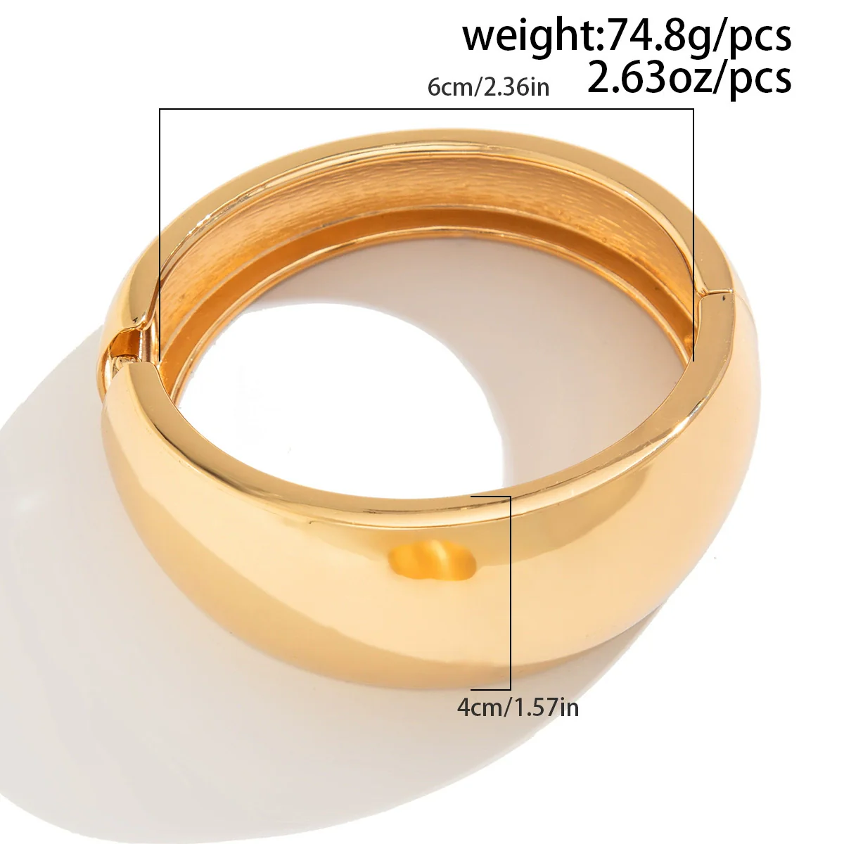 Metal Water Drop Hug Stacking Bracelet For Women Futuristic Geometric Electroplated Jewelry - Image 6