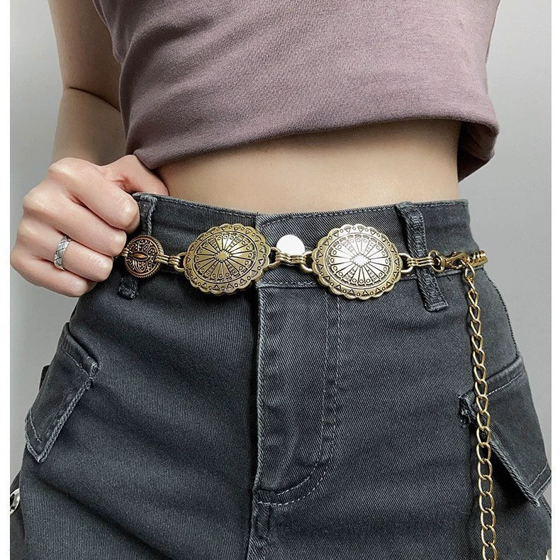 Metal Women's Waist Chain Retro Allmatch Fashion