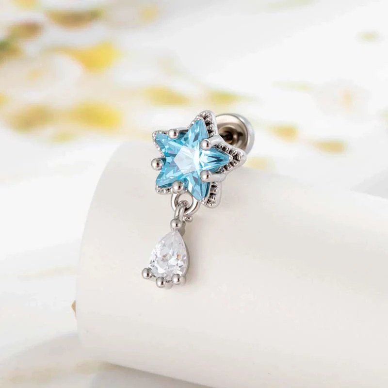 Metal Zircon Set Candy Star Cartilage Piercing Ear Bone Nail Cool Style - Image 7