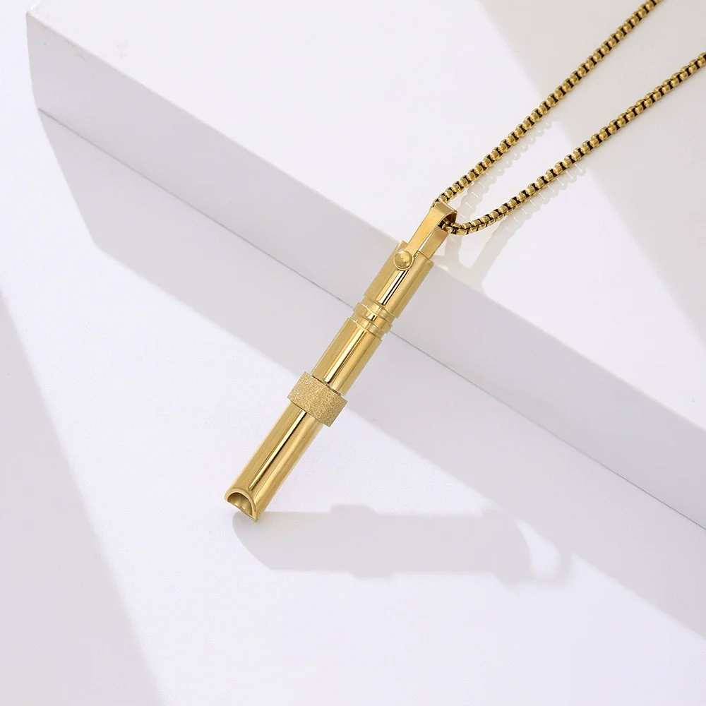 Mindfulness Decompression Jewelry Stainless Steel Titanium Steel Geometric Electroplated Unisex Necklace - Image 25
