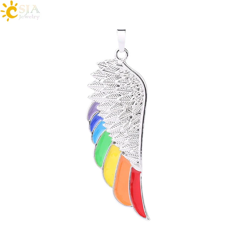 Minimalist Aluminum Alloy Wings Pendant Necklace With Natural Stone Stainless Steel Copper Fittings Electroplated For Men And Women - Image 6