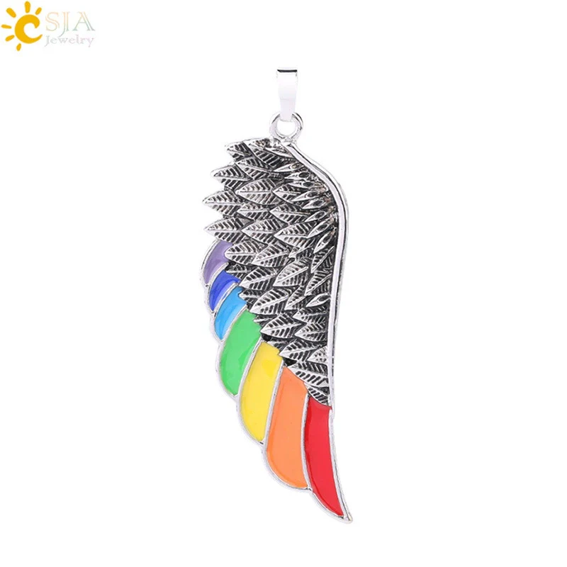 Minimalist Aluminum Alloy Wings Pendant Necklace With Natural Stone Stainless Steel Copper Fittings Electroplated For Men And Women - Image 7