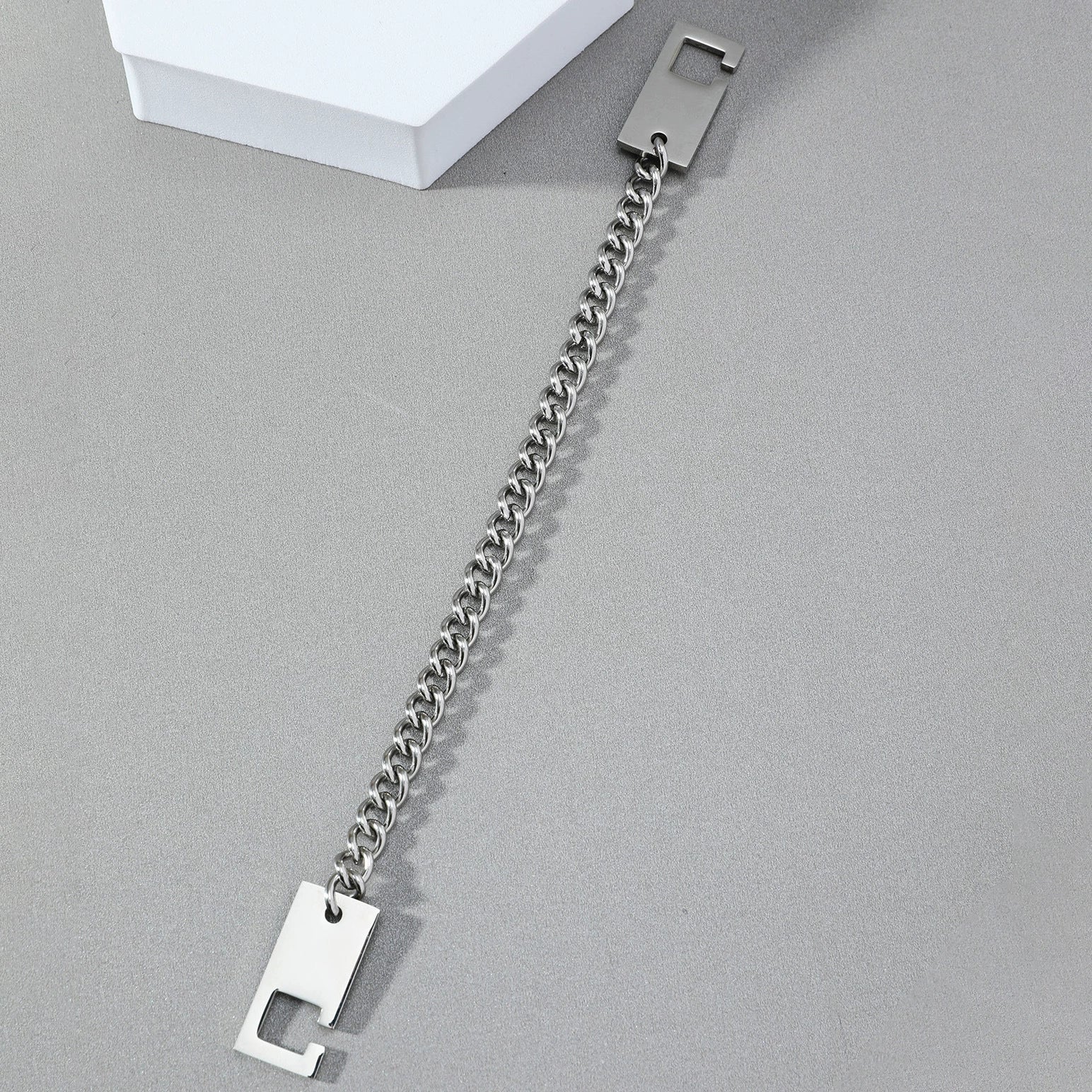 Minimalist Dark Style Hip Hop Pendant Necklace Stainless Steel Geometric Electroplating Ochain - Image 3