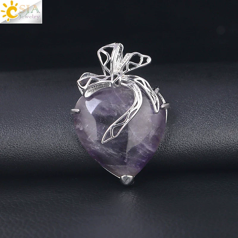 Minimalist Hollow Bow Natural Stone And Alloy Accessories Electroplated Valentine's Day Pendant Necklace - Image 10