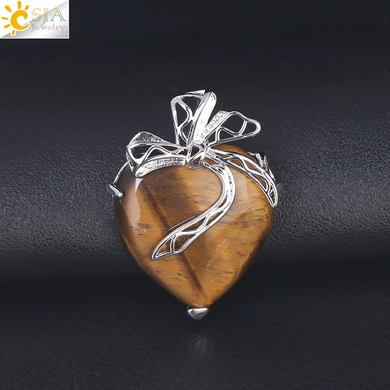Minimalist Hollow Bow Natural Stone And Alloy Accessories Electroplated Valentine's Day Pendant Necklace - Image 4