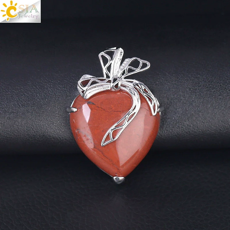 Minimalist Hollow Bow Natural Stone And Alloy Accessories Electroplated Valentine's Day Pendant Necklace - Image 9