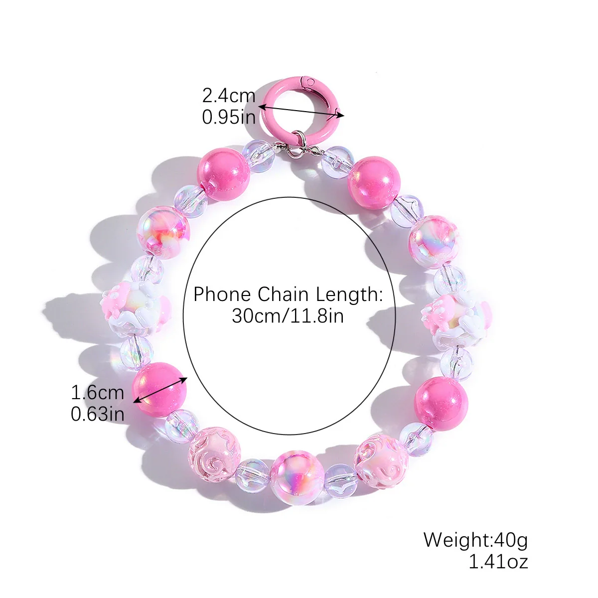 Mobile Phone Pendant Plastic Resin Cartoon Geometric Love Water Drops Bell Beaded Bow Baking Paint - Image 7