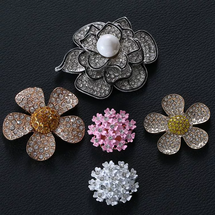 Mobile Phone Shell Jewelry Accessories Alloy Diamond Pearl Rose Sunflower Rhinestone Electroplated