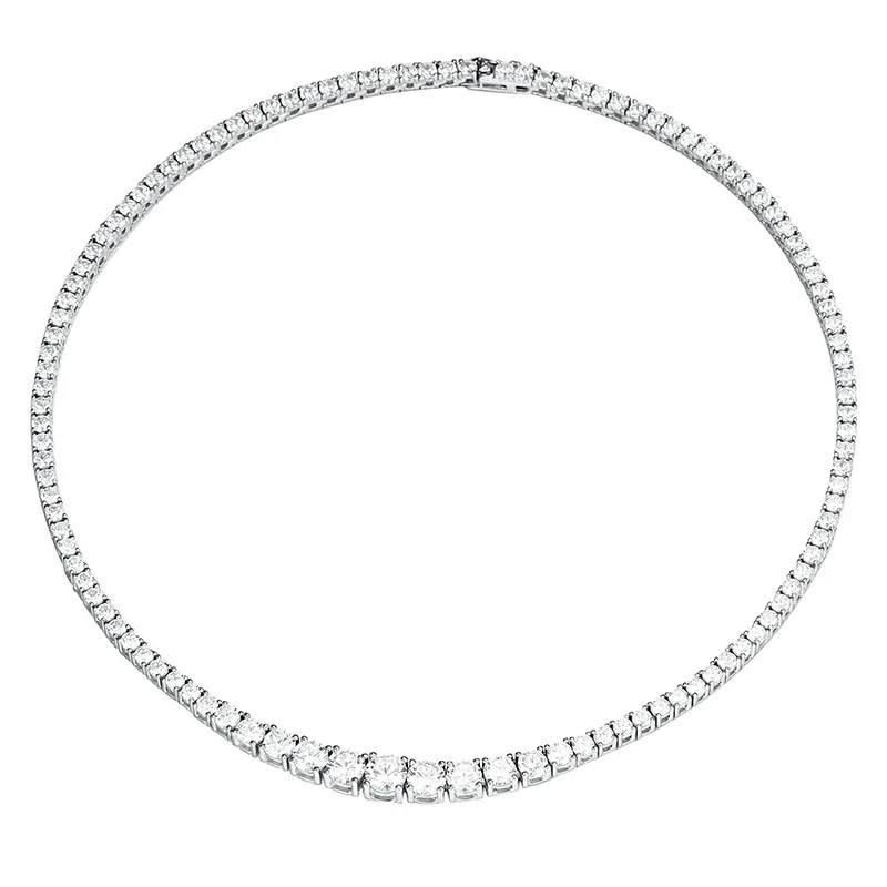 Moissanite Necklace 925 Silver Geometric Design - Image 5