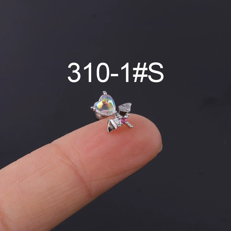 Moonstone Ear Nail Metal Geometric Style Electroplating Jewelry - Image 6
