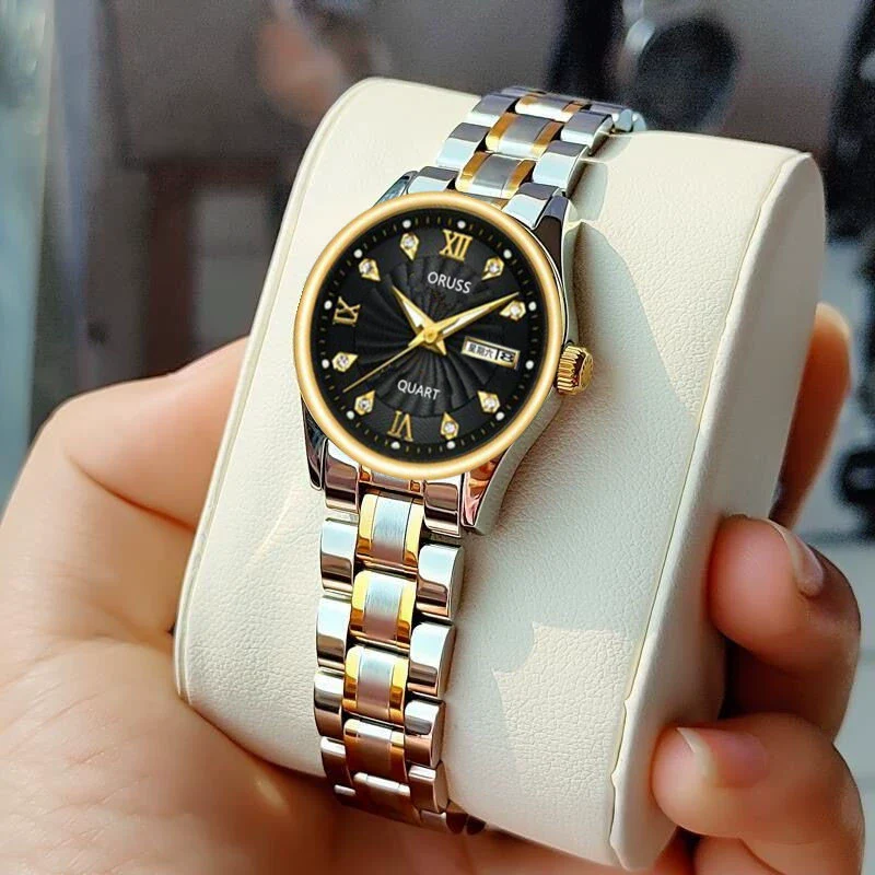 Movement Mechanical Women's Watch Alloy Tungsten Steel Color Round Dial Waterproof