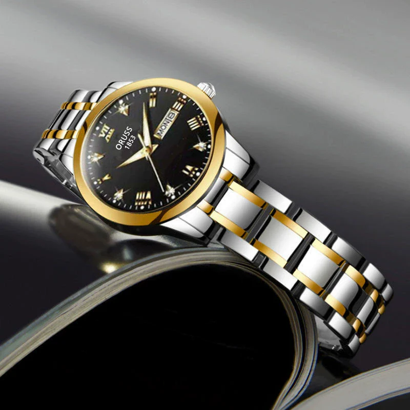 Movement Mechanical Women's Watch Alloy Tungsten Steel Color Round Dial Waterproof - Image 5