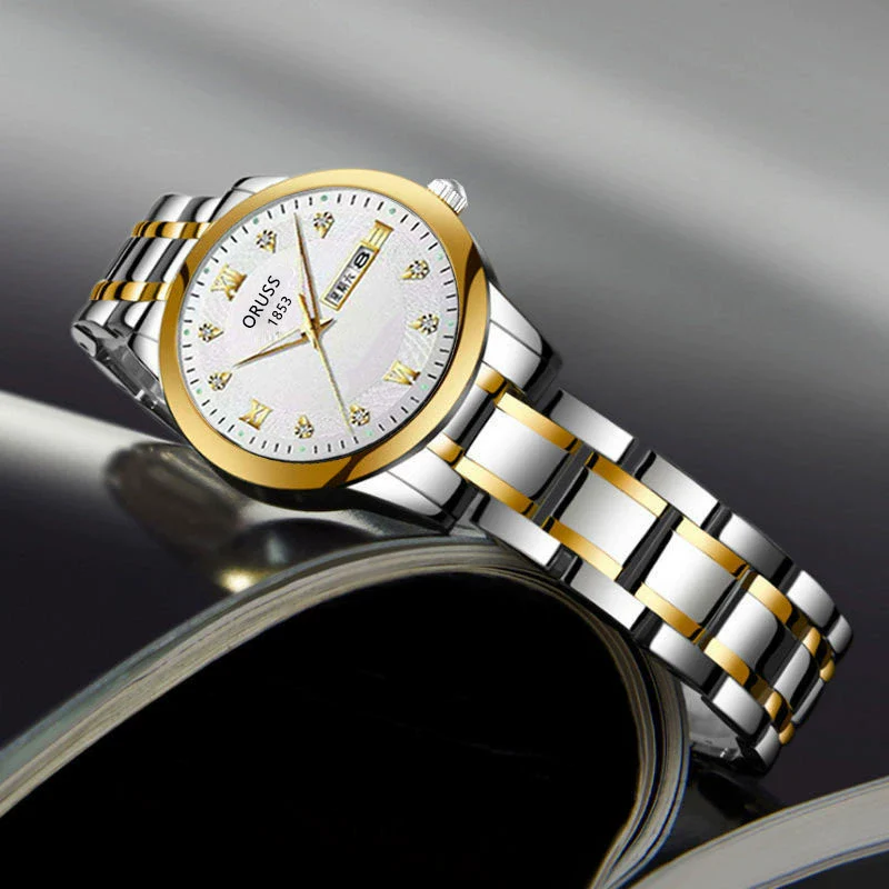 Movement Mechanical Women's Watch Alloy Tungsten Steel Color Round Dial Waterproof - Image 7
