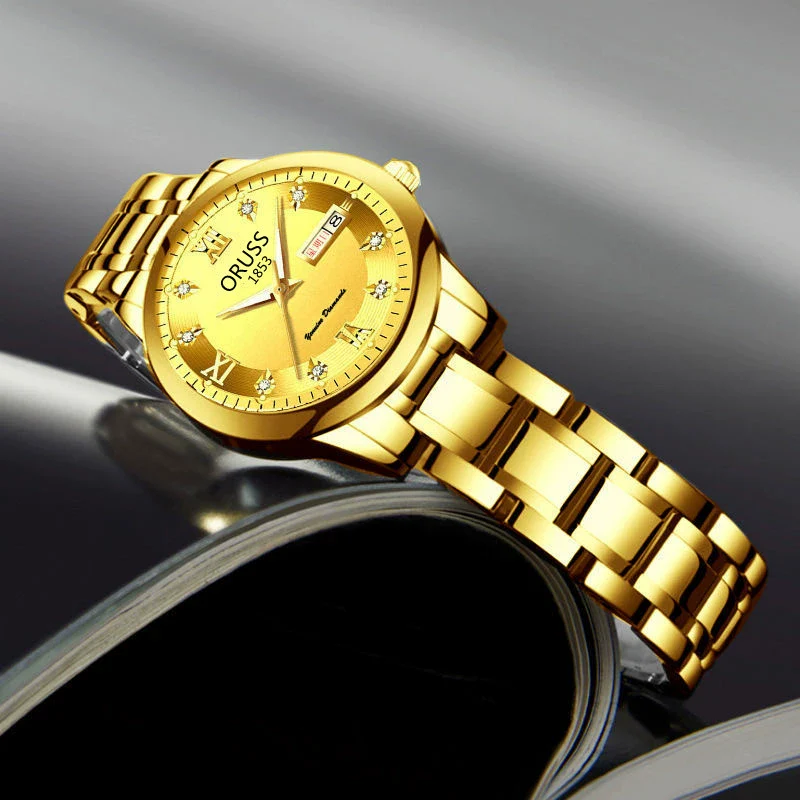 Movement Mechanical Women's Watch Alloy Tungsten Steel Color Round Dial Waterproof - Image 8
