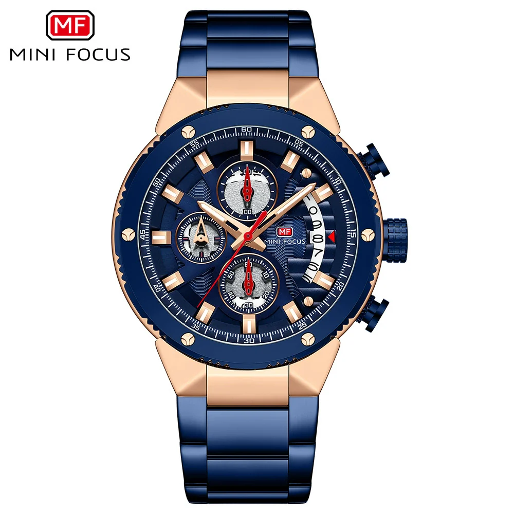 Multifunctional Casual Men's Watch With Steel Belt Quartz Movement Round Dial And Luminous Pointer - Image 6