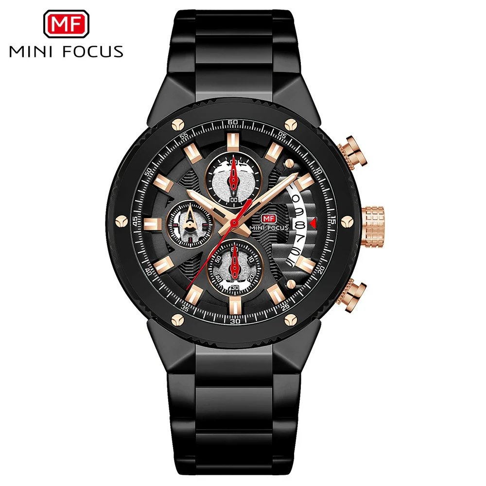 Multifunctional Casual Men's Watch With Steel Belt Quartz Movement Round Dial And Luminous Pointer - Image 7
