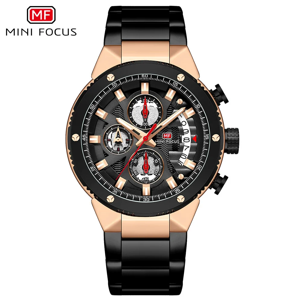 Multifunctional Casual Men's Watch With Steel Belt Quartz Movement Round Dial And Luminous Pointer - Image 9